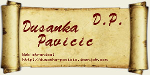 Dušanka Pavičić vizit kartica